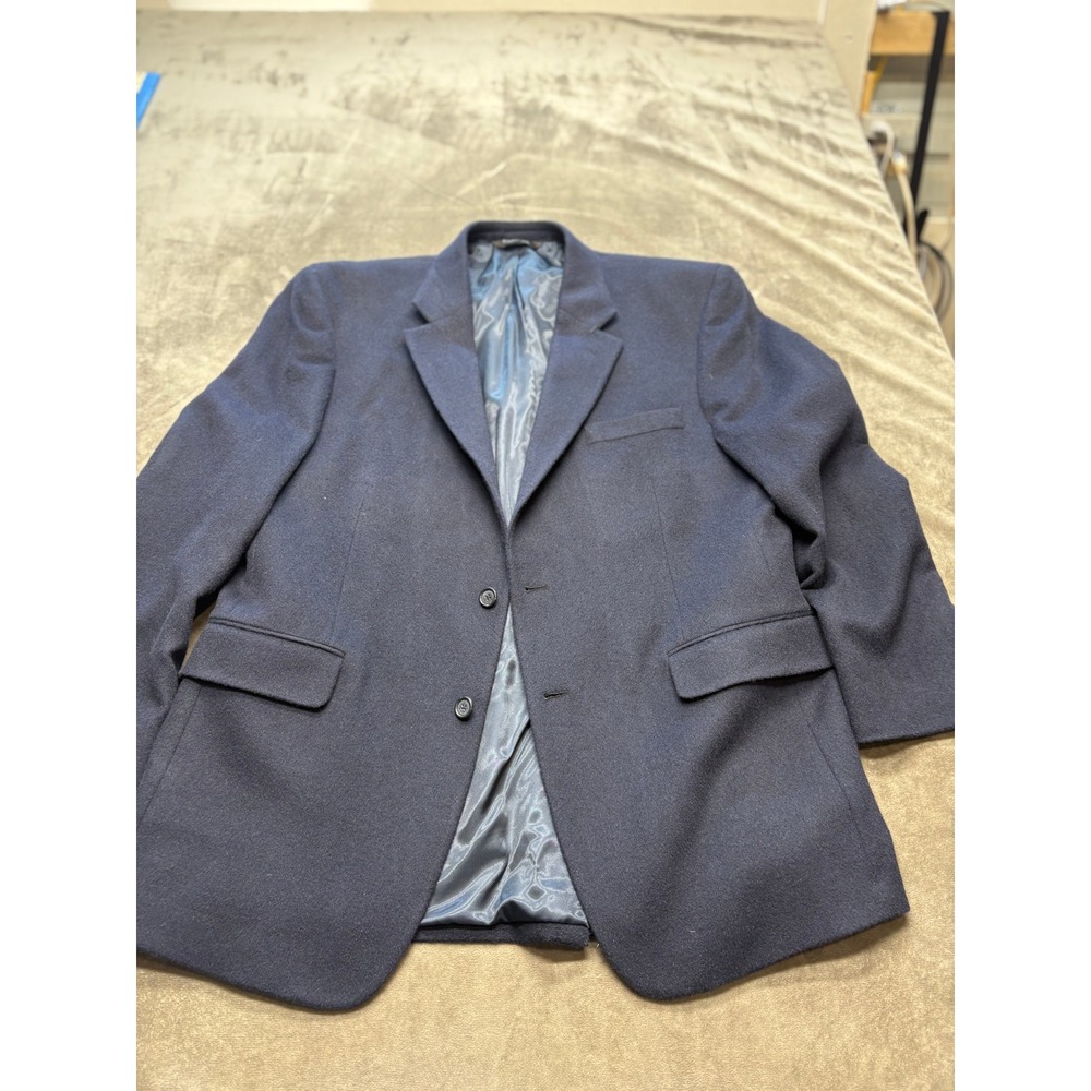 Jos A Bank 100% Camelhair‎ Blazer Navy Blue 44R Mens Classic Fit Sport Coat
